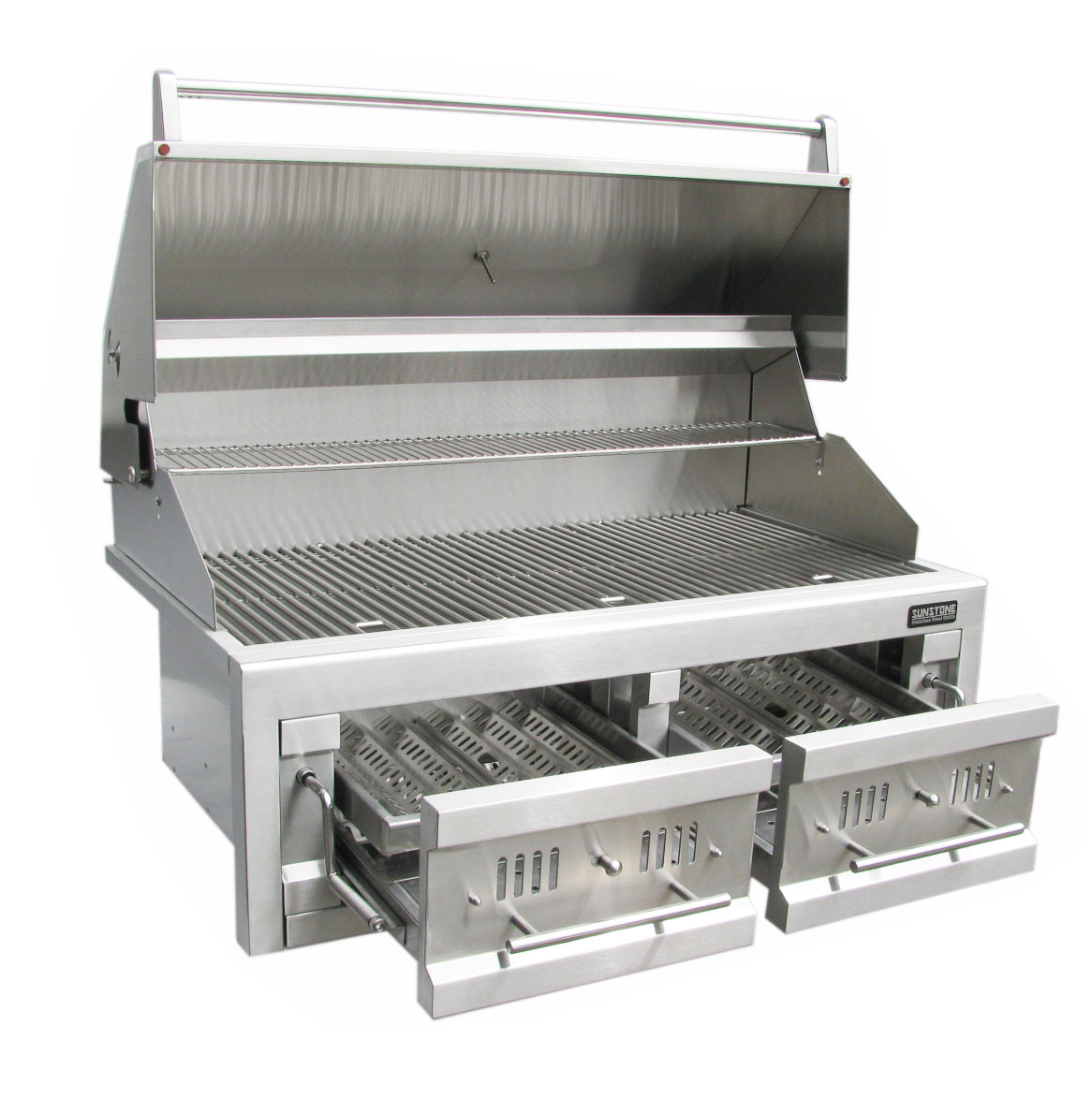 Dual Zone Stainless Steel Charcoal Grill by Sunstone